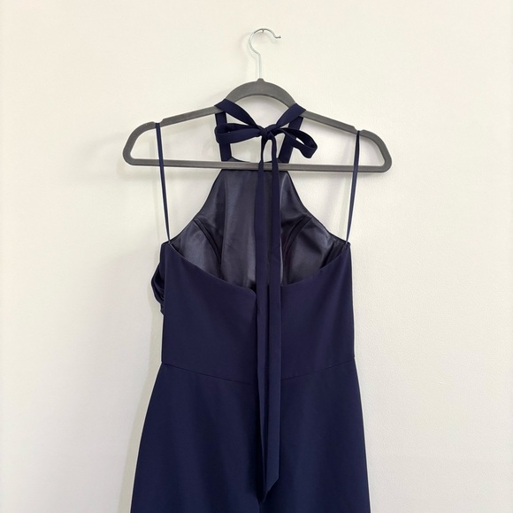 Revelry Fallon Crepe Dress In Navy Sz 6 - Picture 6 of 11